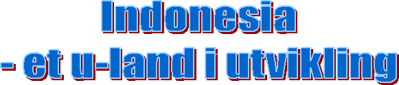 Indonesia
- et u-land i utvikling